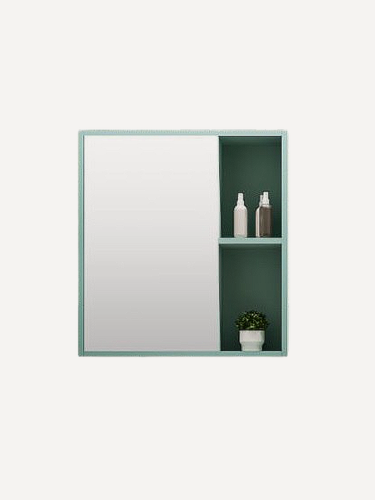 Изображение товара Шкаф в ванную навесной с зеркалом Runo ЭкоНова 60, бирюза, универсальный