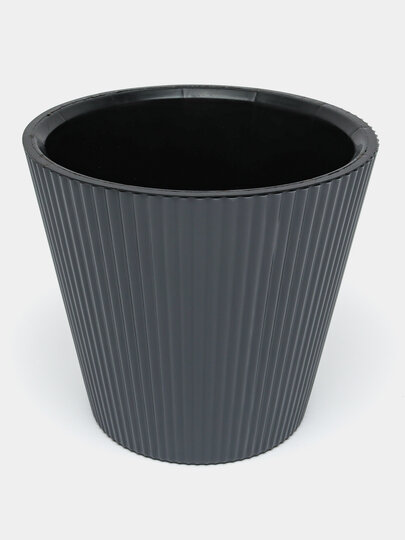 Горшок-кашпо Спектр, с дренажным отверстием, для дома, серый, 4 л