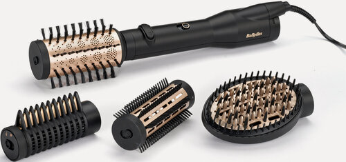 Изображение товара Фен-щетка Babyliss AS970E, черно-золотой, 650Вт, 2 температурных режима, ионизация, диаметр 50 мм, 38 мм