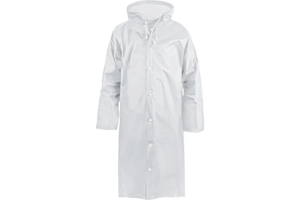 Дождевик EVA. Универсальный дождевик для мужчин и женщин белый