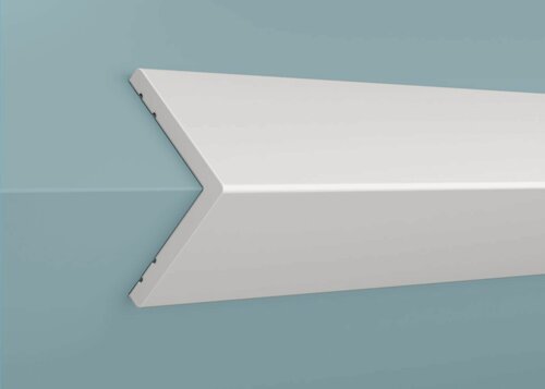 Изображение товара Декоративный угол EVROPLINT, белый, 25x25 мм, 175 см, под покраску, 7 шт