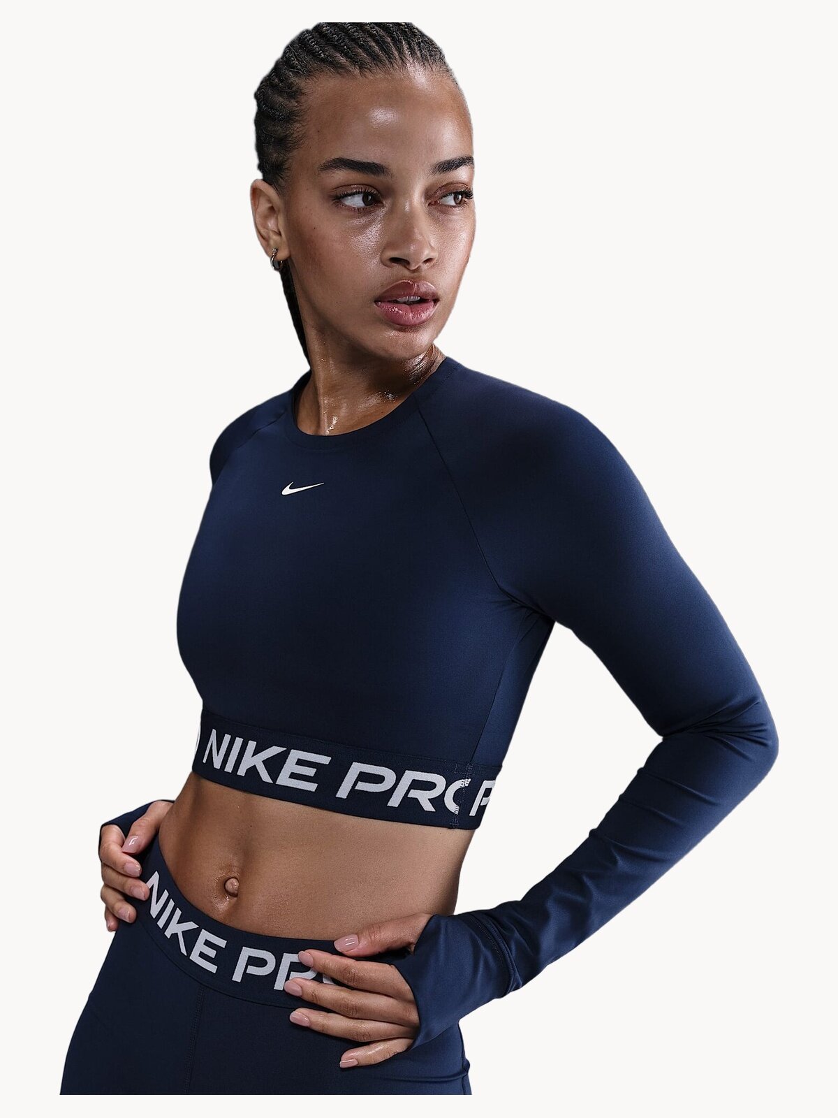 Лонгслив спортивный NIKE Pro, размер XL , , синий