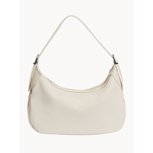 Сумка багет Zarina, фактура гладкая, ванильный