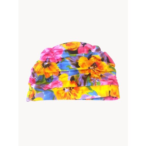 Шапочка для плавания женская для длинных волос в аквазоне GYM TEAM 54-60см Цветы день