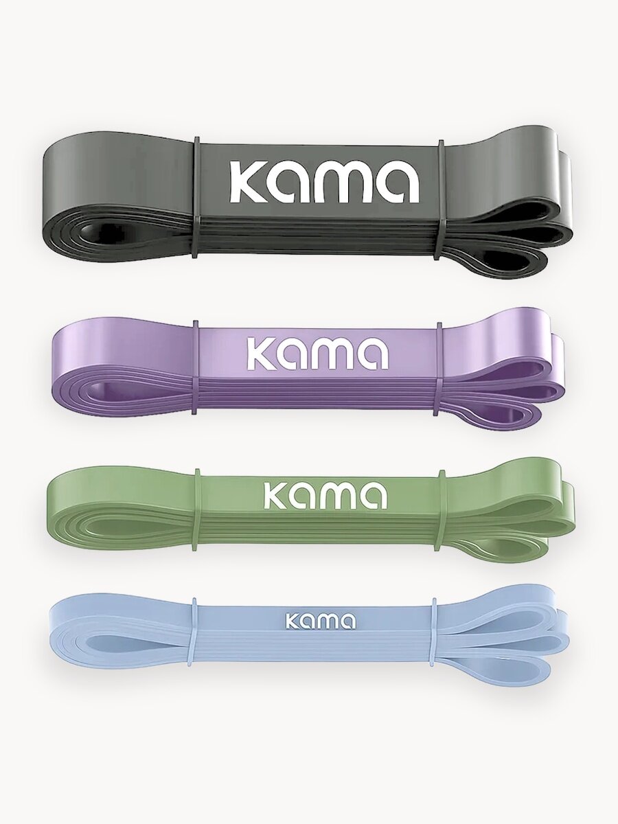 Набор фитнес-жгутов 4 шт,5-39 кг, ленточные эспандеры