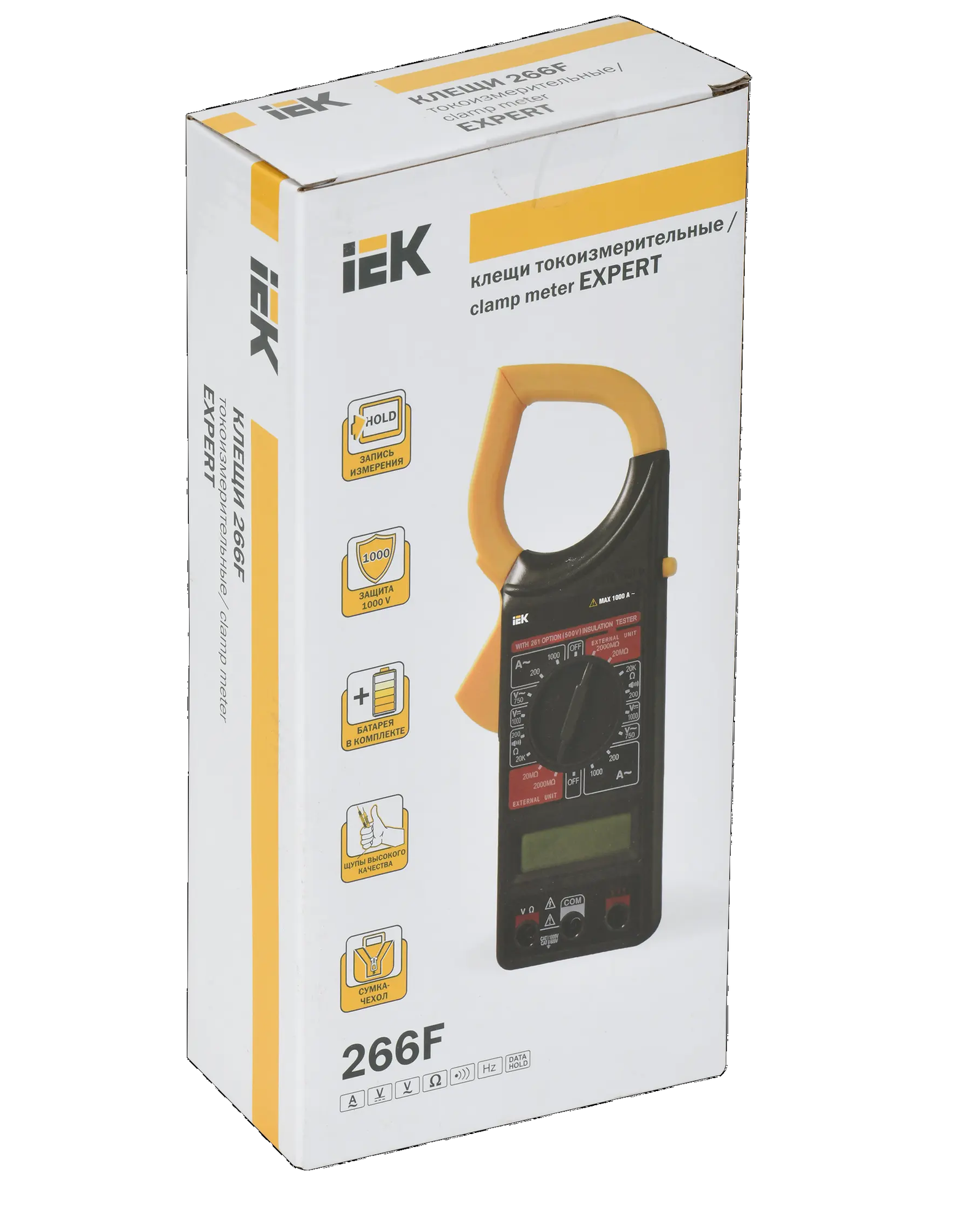 Клещи токоизмерительные Expert 266F IEK TCM-1F-266 - фото №6