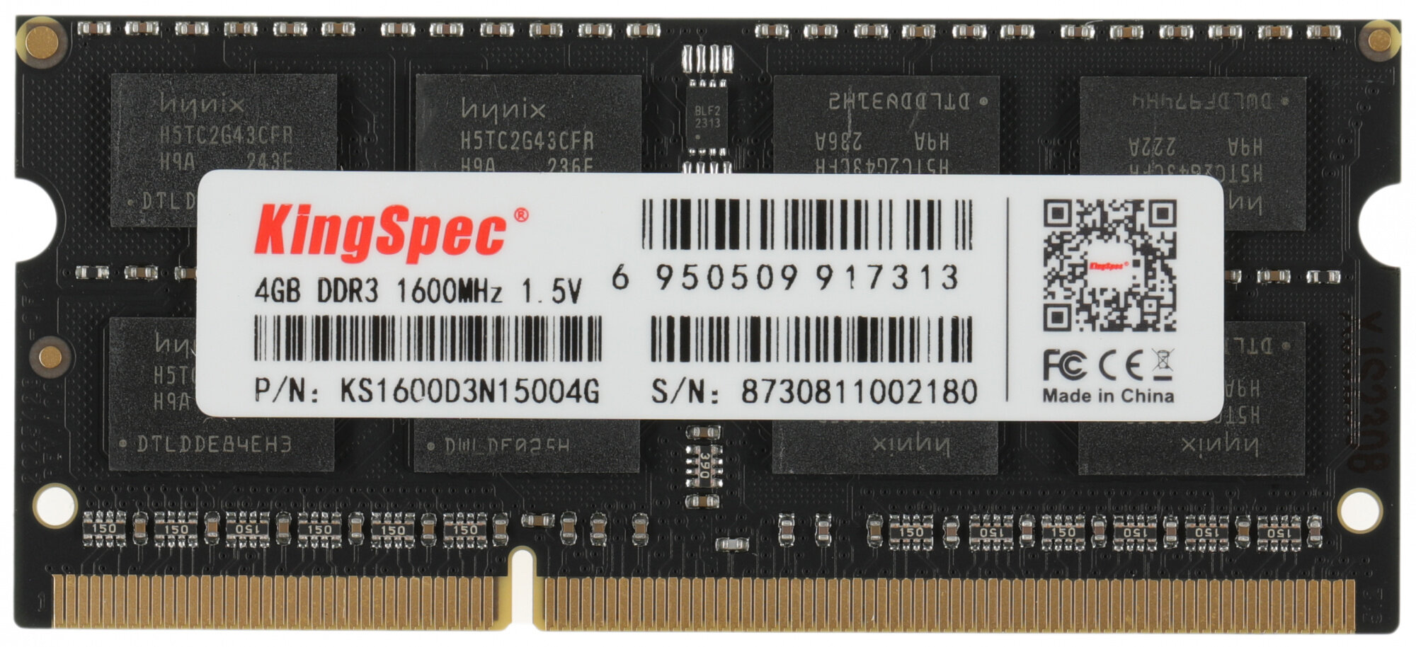 Модуль памяти DDR3 4GB KINGSPEC RTL PC3-12800 CL11 SO-DIMM 240-pin 1.5В dual rank Re - фото №6