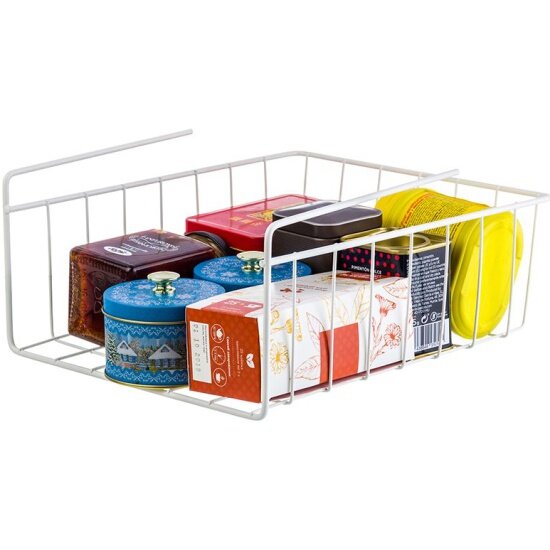 фото Корзина подвесная EL CASA "Белая" (модель - 71206) 28х24х12 см