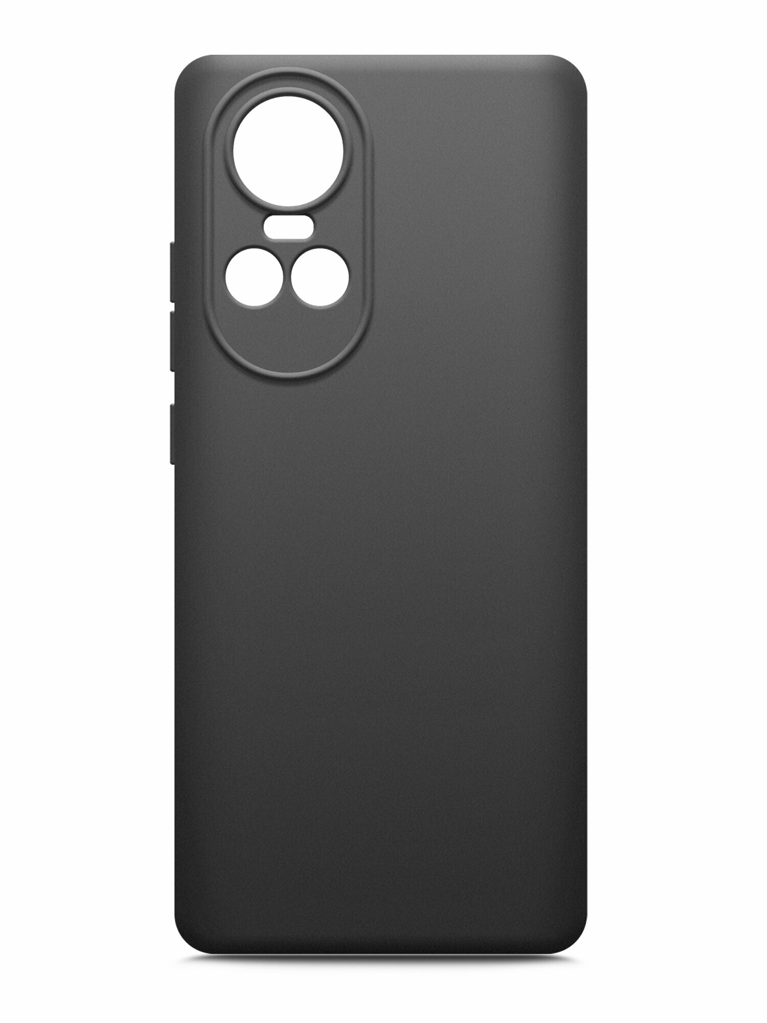 Чехол на OPPO Reno 10 5G (оппо Рено 10 5г) черный матовый силиконовый с защитой (бортиком) вокруг камер, Miuko