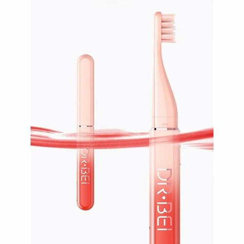 Электрическая зубная щетка Q3, кабель USB, 1 сменная насадка, 3 режима очистки, звуковая, для женщин в форме помады, розовая. электрическая зубная щетка dr bei q3 розовая
