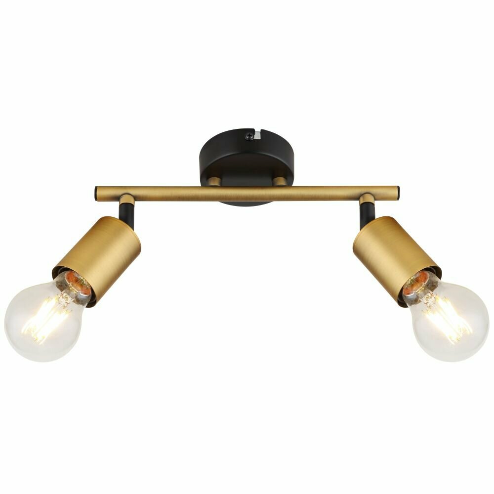 Настенно-потолочный светильник Rivoli Jordana 7038-702, E27, 80 Вт, кол-во ламп: 2 шт., цвет арматуры: золотой - фотография № 7