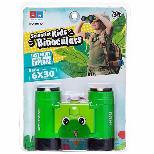 калейдоскоп детский на блистере junfa toys [wa c6715] Бинокль Лягушонок, на блистере, зеленый - Junfa Toys [WA-11463/зеленый]