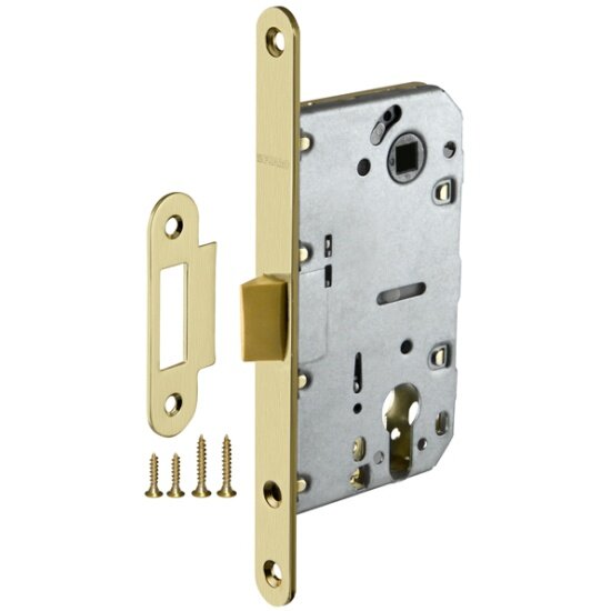 Корпус врезного замка с защёлкой Fuaro PLASTP85C-50 (P85C-50) SG матовое золото