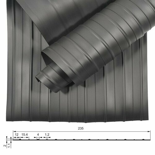 Привальная лента 235 мм для усиления днища лодки лента днищевая ПВХ чёрная толщина 11 мм длина 10 м 22531 3279₽