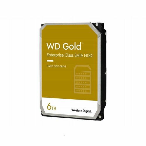 Жесткий диск WD Gold WD6004FRYZ, 6ТБ, HDD, SATA III, 3.5"