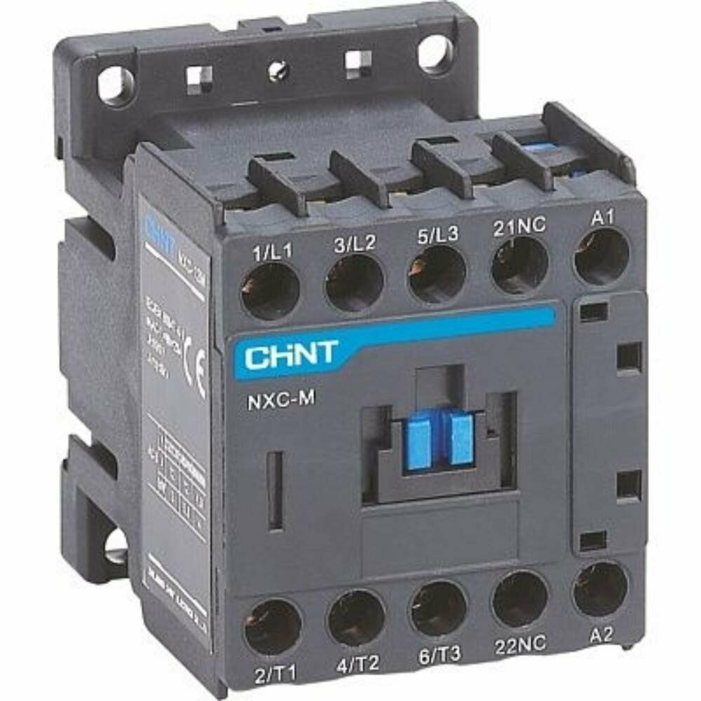Контактор CHINT трехполюсный NXC-12M10 12A 220В АС3 1НО 836580