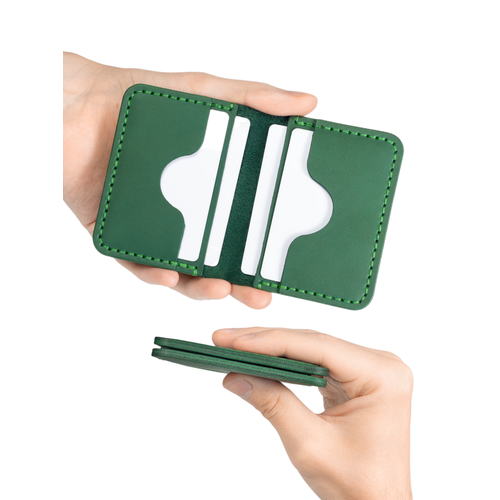 Картхолдер Yuzhanini Goods фактура гладкая зелeный 3320₽