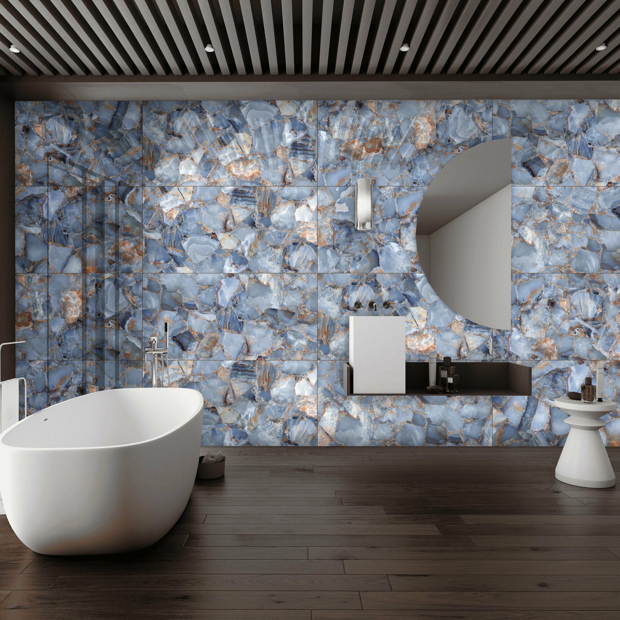 фото Керамогранит Lavit MEDOW BLUE синий 120х60 см