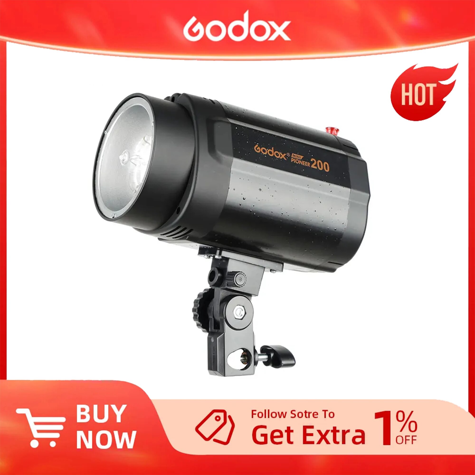 Godox 200 Вт Студийная вспышка Monolight, 220V