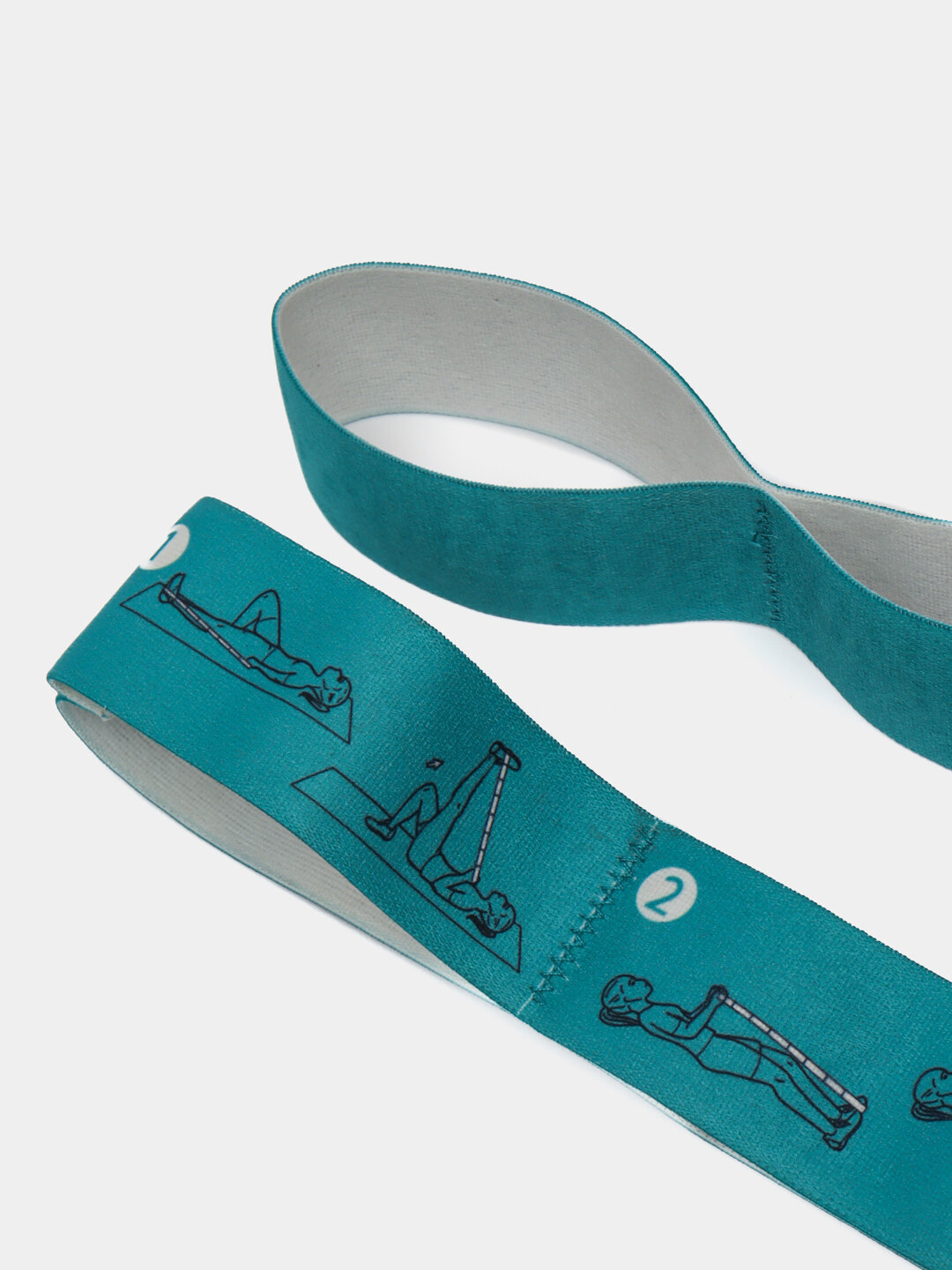 Резинка для фитнеса и йоги, эспандер-лента для растяжки, с захватами 8 делений — фото 1