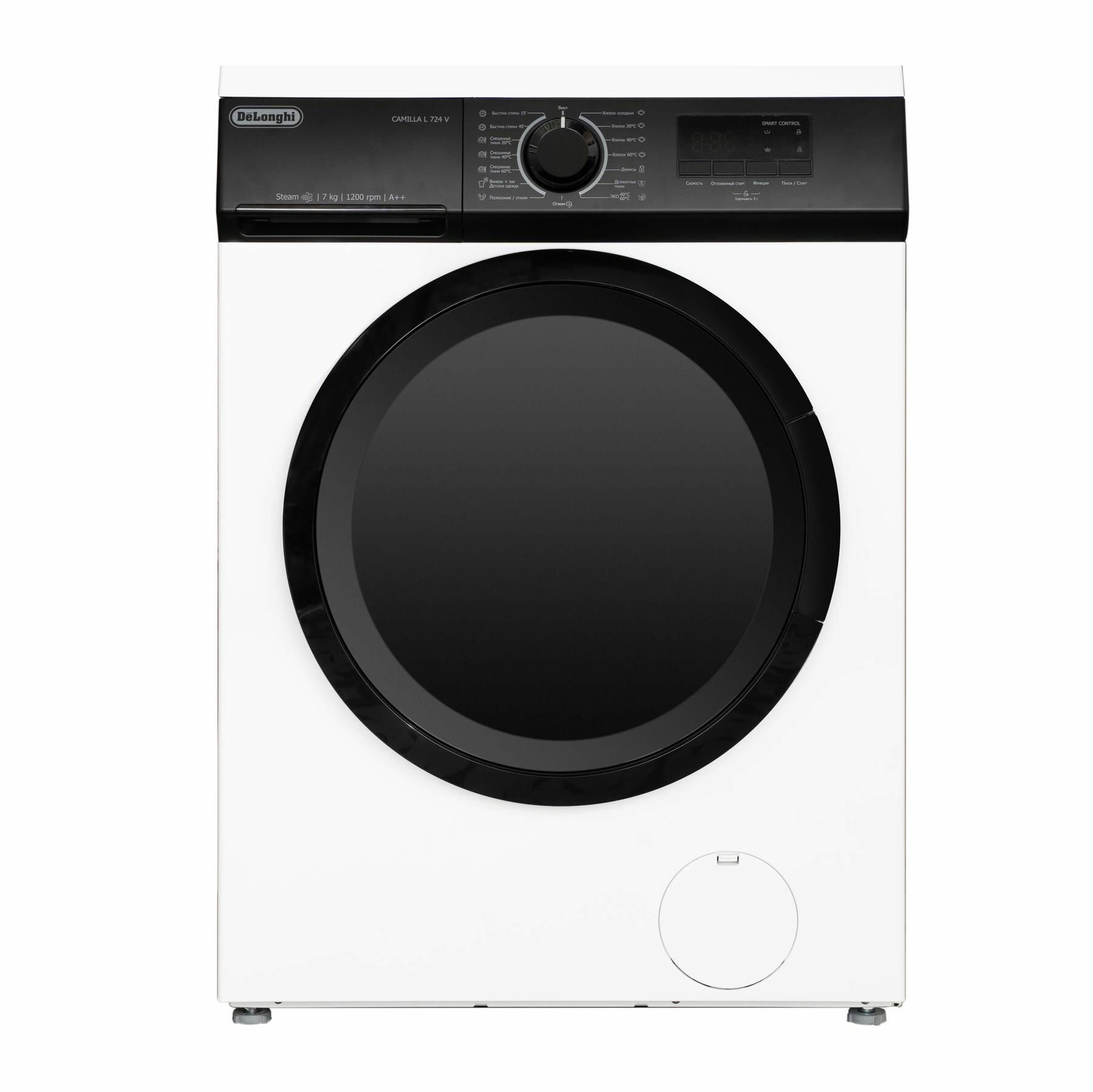 Стиральная машина Delonghi "CAMILLA L 724 V", с паром, загрузка 7кг, скорость отжима 1200об/мин