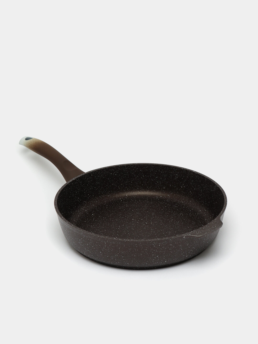 Сковорода Kukmara “Мраморная” 22 см (кофейный мрамор), с ручкой — фото 1