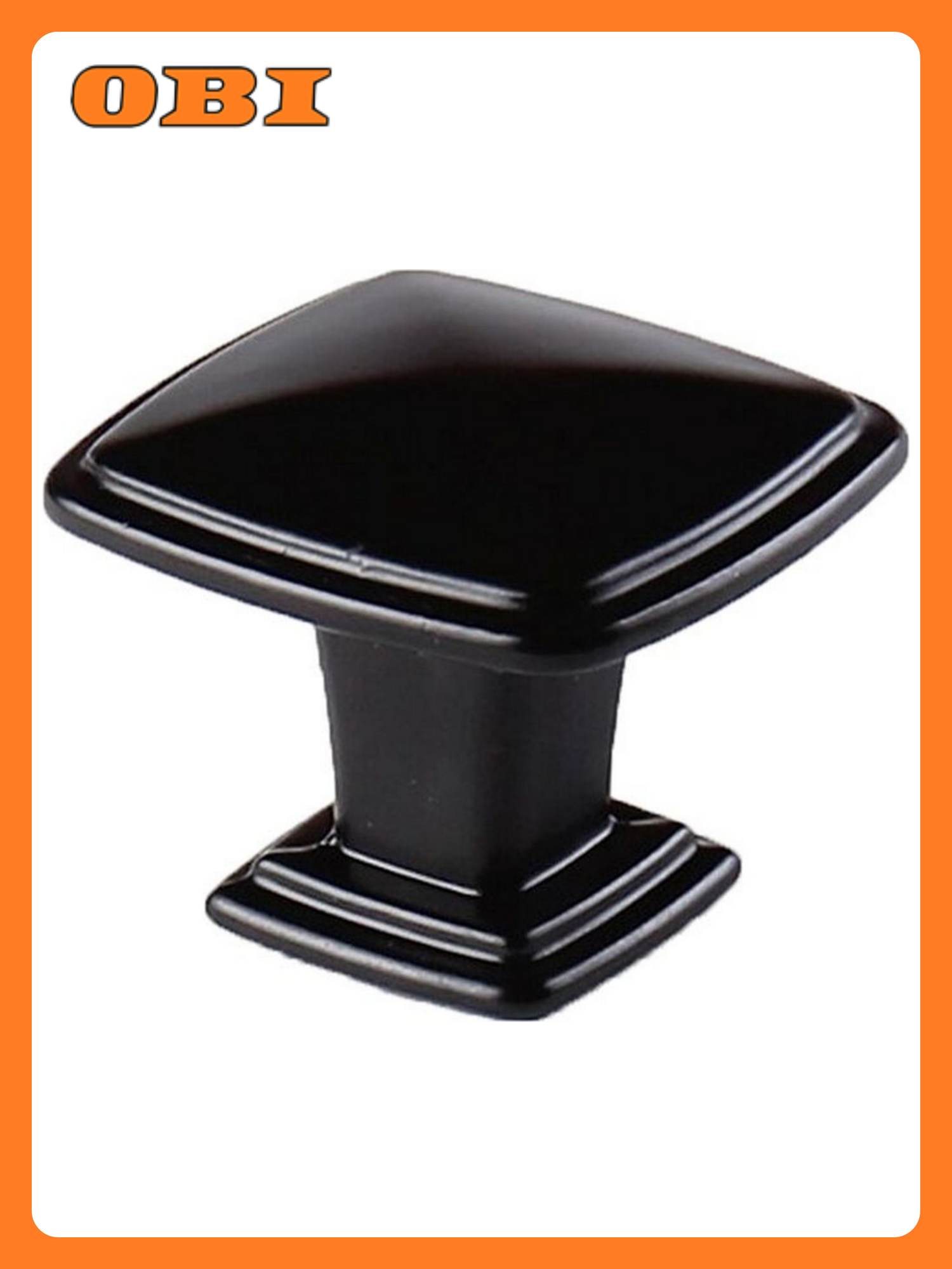 Мебельная ручка Larvij L4. KNOB06BL алюминий черная глянцевая 1 шт.