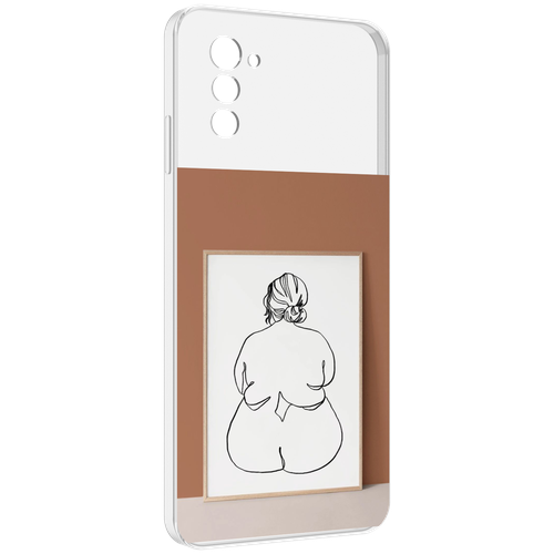 Чехол MyPads Body Positive Female Figure Line Art женский для UleFone Note 12 / Note 12P задняя-панель-накладка-бампер чехол mypads body positive female figure line art женский для ulefone note 12 note 12p задняя панель накладка бампер