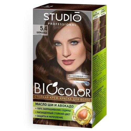 Studio Professional Стойкая крем краска для волос Studio Professional 5.4 Шоколад, 50 мл