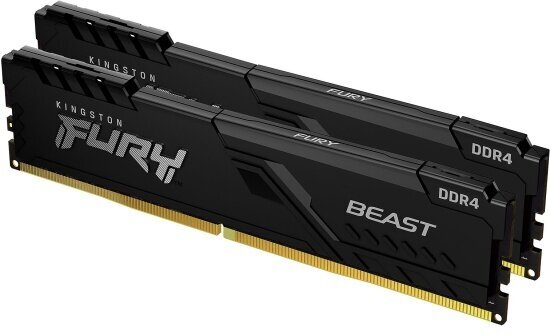 Оперативная память Kingston DDR4 8Gb (2x4Gb) 2666 MHz pc-21300 FURY Beast Black (KF426C16BBK2/8)