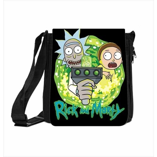 Сумка , мультиколор сумка mewni shop размер 31 28 мальчику принт рик и морти rick and morty ram0051