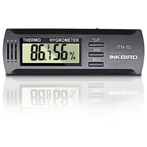 Цифровой термометр, с датчиками влажности и температуры INKBIRD ITH-10 цифровой мини термометр с жк дисплеем для измерения влажности температуры 50 110 ℃