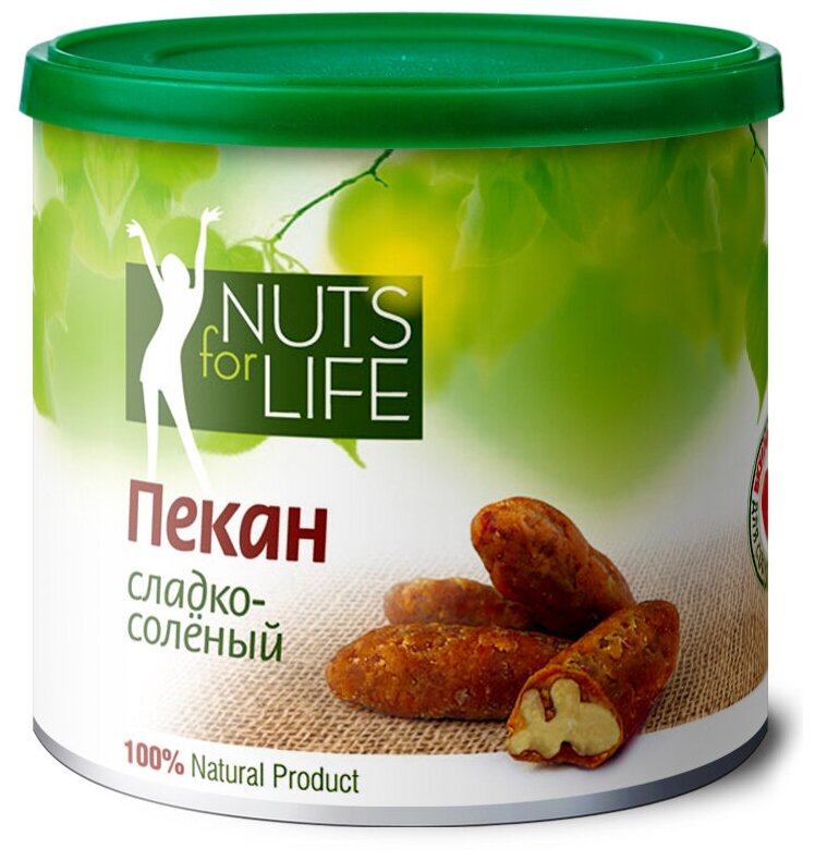 Пекан сладко-соленый Nuts for life 115 г - фотография № 5