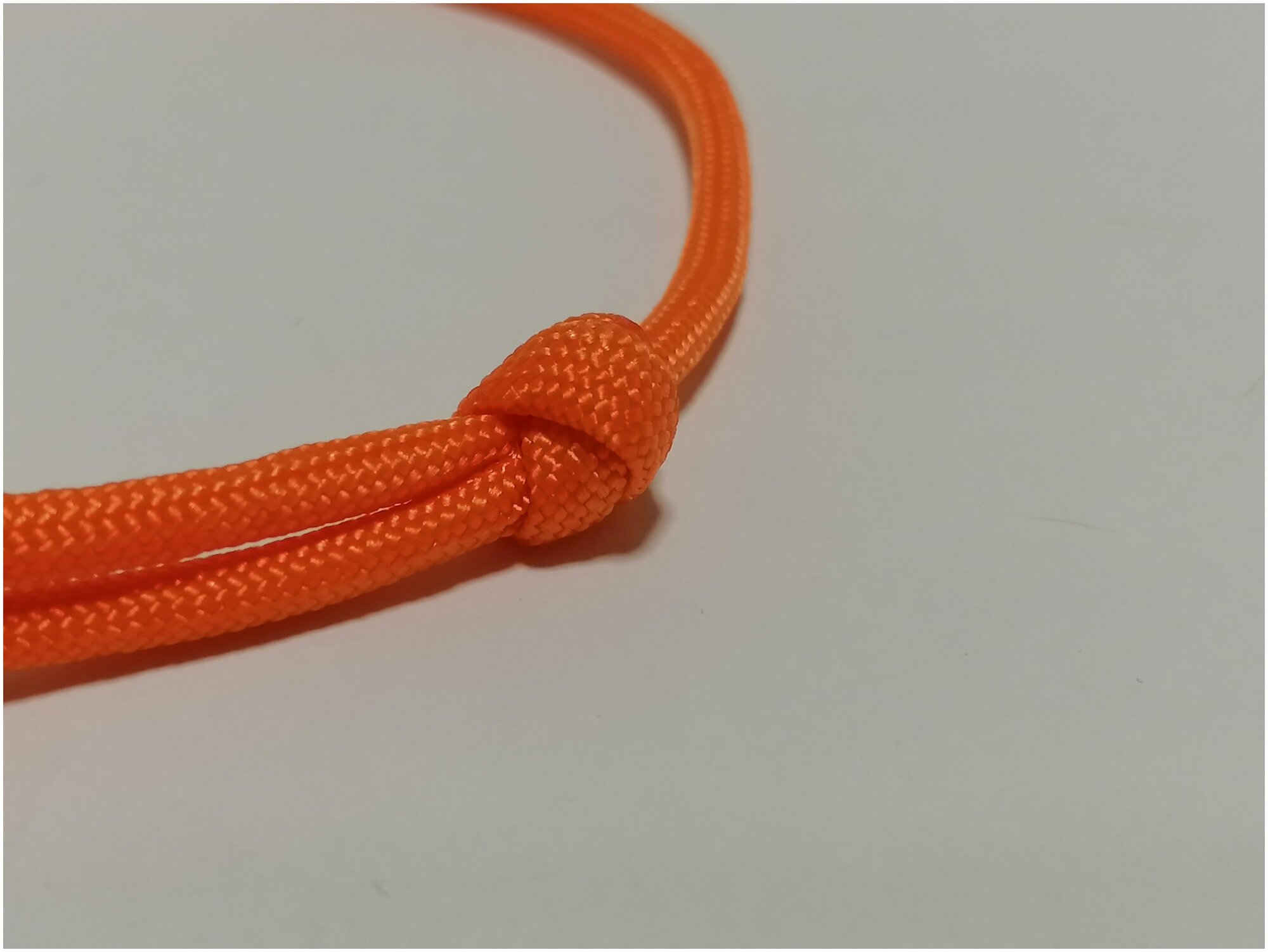 Шнурок/ошейник для адресника, оранжевый, размер XS - 15-30 см - фотография № 3