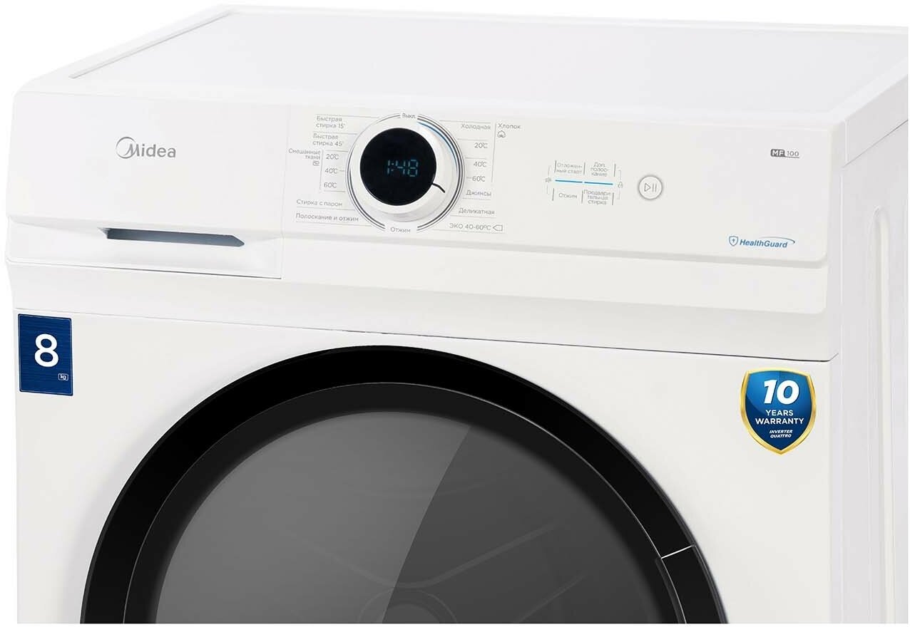 Стиральная машина Midea MF100W80BS/W-RU - фотография № 3