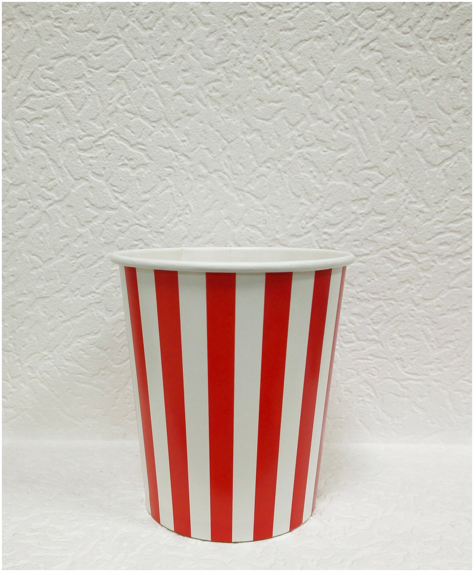 Стакан для попкорна полосатый, 1 литр, 10шт - фотография № 3