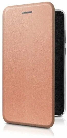 Чехол-книжка на Tecno Pova Neo 2 / Техно Пова Нео 2 из эко-кожи розовое золото, с магнитом