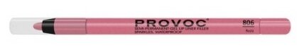 Provoc гелевая подводка в карандаше для губ Semi-Permanent Gel Lip Liner, 806 Roziz