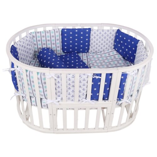 фото Борт в кроватку 12 предметов (12 подушек-бортиков) amarobaby бриз