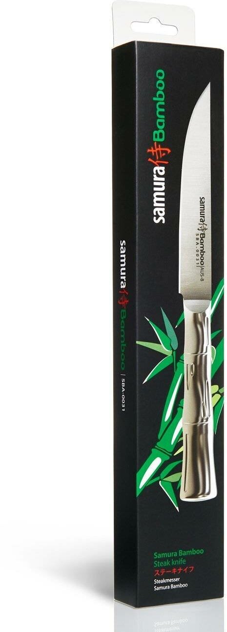 Нож Samura для стейка Bamboo, 11 см, AUS-8 - фото №6