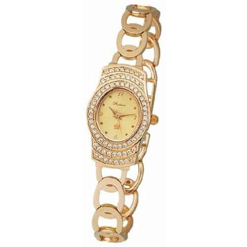 фото Platinor женские золотые часы «веста» арт.: 96156.406 на браслете арт.: 52213