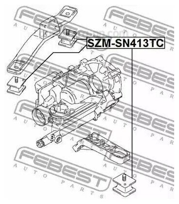 FEBEST SZMSN413TC подушка раздатки SUZUKI JIMNY 98-