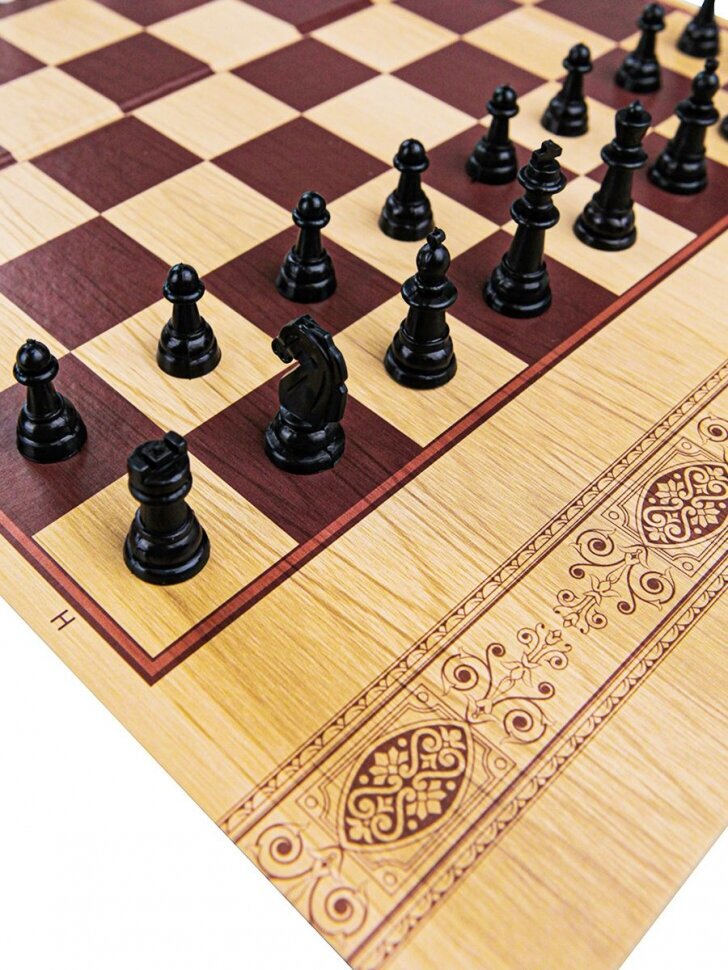 Набор Рыжий кот Шахматы, шашки и нарды, классические, в большой коробке (ИН-0296) - фотография № 7