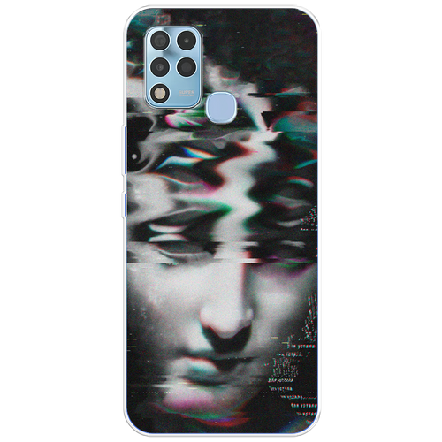 Силиконовый чехол на Infinix Hot 11 G37 / Инфиникс Хот 11 G37 Glitch Art силиконовый чехол черно белый узор на infinix hot 11 g37 инфиникс хот 11 g37