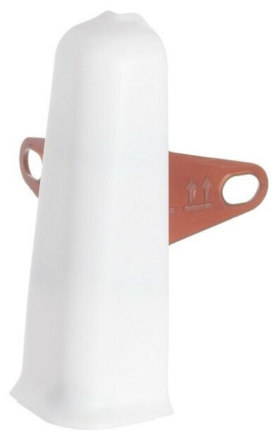 Угол наружный (внешний) с крепежом для плинтуса 85мм "Деконика", 001 Белый - фотография № 2