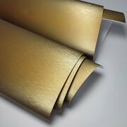 SunGrass / Самоклеящаяся виниловая пленка золотая с эффектом шлифованного алюминия - 152 х 20 см