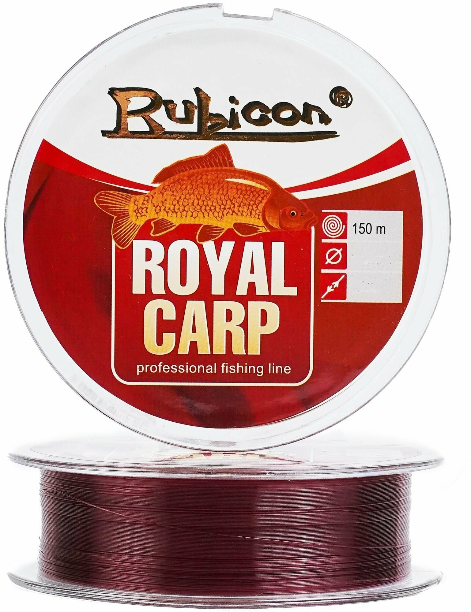 Монофильная леска для рыбалки RUBICON Royal Carp 150 м 0,25 мм (brown)