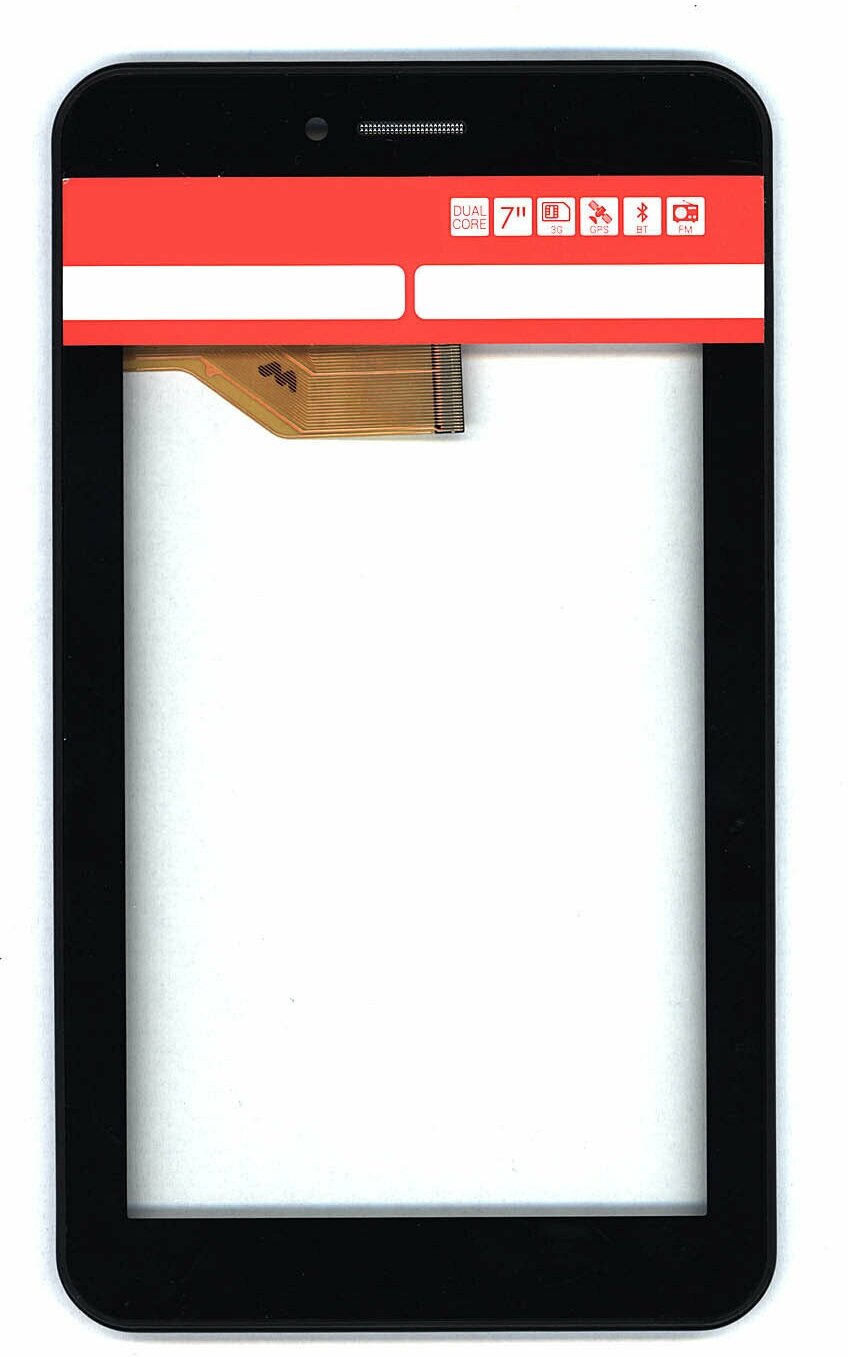 Сенсорное стекло (тачскрин) для Irbis TX37 черное с рамкой