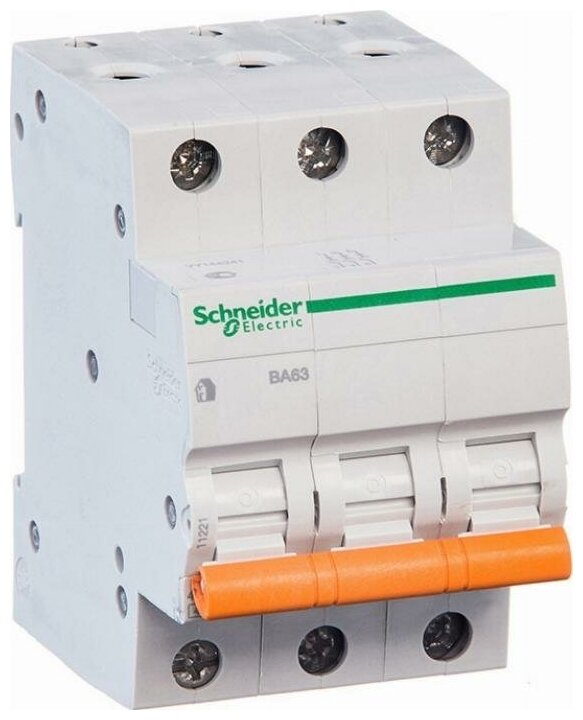 Автоматический выключатель Schneider Electric Домовой ВА63 3P 6А характеристика C