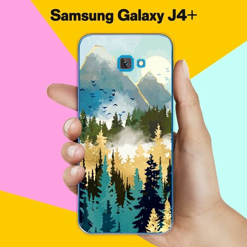 Силиконовый чехол на Samsung Galaxy J4+ Пейзаж 12 / для Самсунг Галакси Джей 4 Плюс 2018 матовый soft touch силиконовый чехол на samsung galaxy j4 самсунг джей 4 плюс черный